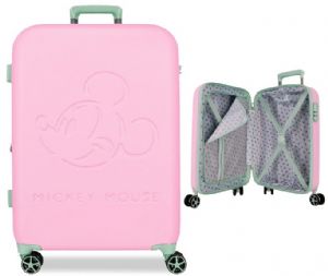 MALETA-CABINA-ABS-55-CM-4-RUEDAS-MICKEY-ROSA-36X55X20-CM