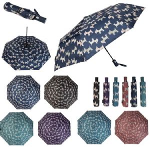 PARAGUAS PLEGABLE ESTAMPADO PERROS SURTIDOS 60 CM