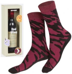 CALCETINES-ADULTO-ALGODON-TALLA-UNICA-UNISEX-WINE-RED