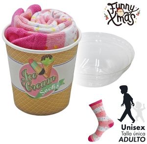 VASO CALCETINES TALLA UNICA ADULTO HELADO