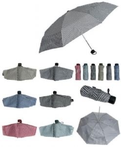 PARAGUAS PLEGABLE 58 CM CUADRO VICHY COLORES SURTIDOS