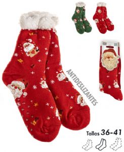 CALCETINES-NAVIDAD-BORREGUITO-ANTIDESLIZANTE-TALLA-36-41-PAPA-NOEL CALCETINES-NAVIDAD-BORREGUITO-ANTIDESLIZANTE-TALLA-36-41-PAPA-NOEL
