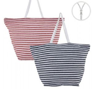 BOLSO DE PLAYA RAYAS SURTIDO 60X28X40 CM