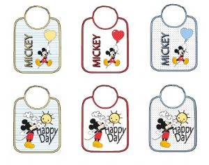 PACK-6-BABEROS-76-ALG-24-POL-27X22,5-CM-SURTIDOS-MICKEY-MOUSE PACK-6-BABEROS-76-ALG-24-POL-27X22,5-CM-SURTIDOS-MICKEY-MOUSE