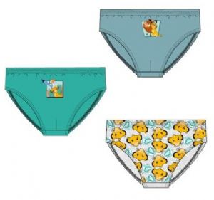 CAJA 3 SLIPS TALLA 2/8 A�OS COLORES SURTIDOS EL REY LEON
