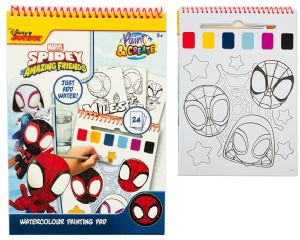 LIBRO-DIBUJO-ACUARELAS-24-LAMINAS-SPIDERMAN--3-ANYOS