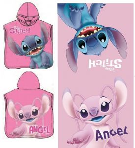 PONCHO-PLAYA-MICROFIBRA-55X110-CM-LILO-Y-STITCH PONCHO-PLAYA-MICROFIBRA-55X110-CM-LILO-Y-STITCH
