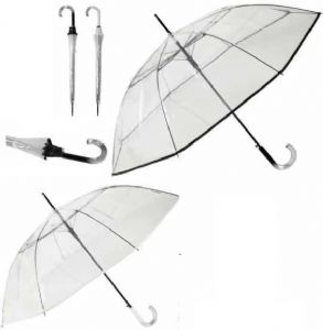 PARAGUAS-LARGO-BLANCO-Y-NEGRO-TRANSPARENTE-60-CM-REF-1234926