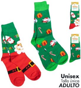 CALCETINES-NAVIDAD-TALLA-UNICA-MERRY-XMAS-REGALOS