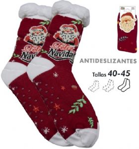 CALCETINES-ANTIDESLIZANTES-BORREGUITO-HOMBRE-TALLA-40-45-PAPA-NOEL