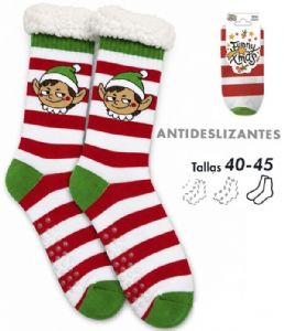 CALCETINES-ANTIDESLIZANTE-NAVIDAD-BORREGUITO-HOMBRE-ELFO