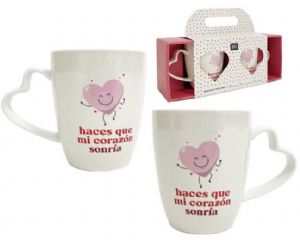 JUEGO 2 TAZAS ASA CORAZON 384 ML AMOR