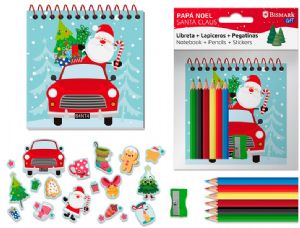 LIBRETA-PAPA-NOEL-CON-LAPICEROS-COLORES