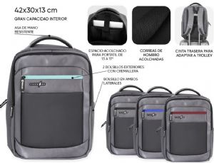 MOCHILA CON PROTECTOR PARA TABLET THUNDER 42X30X13 CM