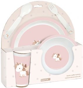 SET-VAJILLA-5-PIEZAS-PREESCOLAR-UNICORNIO