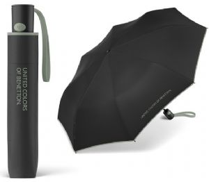 BENETTON PARAGUAS AUTOMATICO ANTIVIENTO 28 CM DIAMETRO 95 CM NEGRO