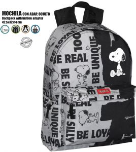 MOCHILA-JR-A.O.PERONA-PNT-GRUNGE-SNOOPY-44X29X13-CM