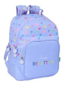MOCHILA-DOBLE-ADAPT.CARRO-BENETTON-LILA-32X42X15-CM MOCHILA-DOBLE-ADAPT.CARRO-BENETTON-LILA-32X42X15-CM