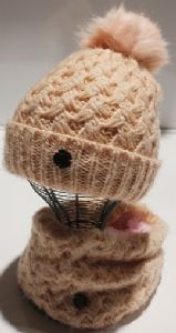 CORONEL-TAPIOCCA-SET-GORRO-Y-BRAGA-CUELLO-TRENZADO-ROSA-MOD-22313.06 CORONEL-TAPIOCCA-SET-GORRO-Y-BRAGA-CUELLO-TRENZADO-ROSA-MOD-22313.06