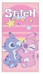 TOALLA 70X140 CM PLAYA MICROFIBRA LILO Y STITCH ROSA