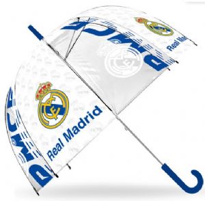 PARAGUAS-MANUAL-CAMPANA-TRANSPARENTE-REAL-MADRID PARAGUAS-MANUAL-CAMPANA-TRANSPARENTE-REAL-MADRID